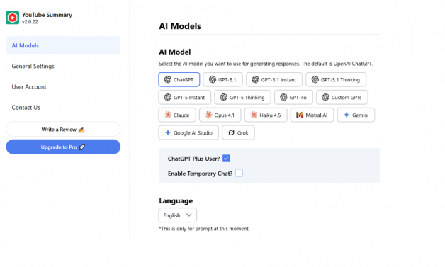 YouTube Summary with ChatGPT & Claude